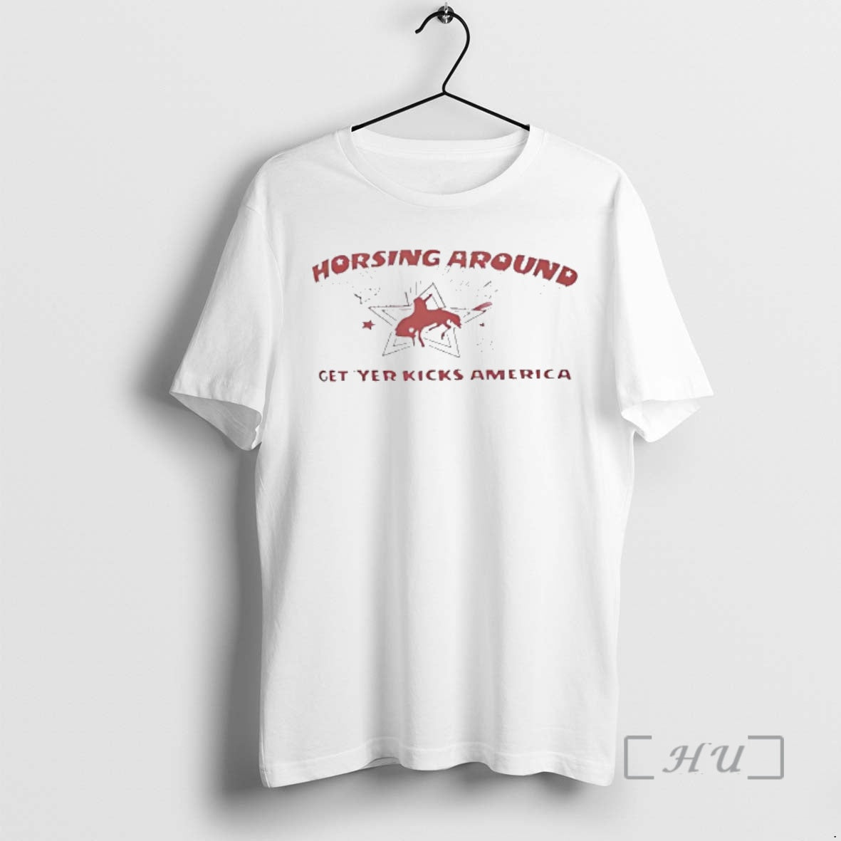 Trending Sydney Sweeney Horsing Around Get Yer Kicks America T-Shirts, Hoodie, Sweatshirt | PrintMintTees.com