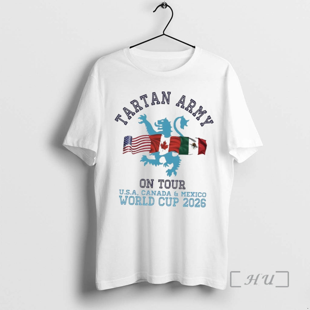 Trending Tartan Army On Tour Usa Canada And Mexico World Cup 2026 Premium T Shirts Hoodie, Sweatshirt | PrintMintTees.com