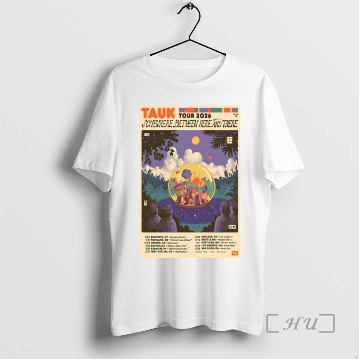 Trending Tauk Somewhere Between Here And There Tour 2026 T-Shirts, Hoodie, Sweatshirt | PrintMintTees.com