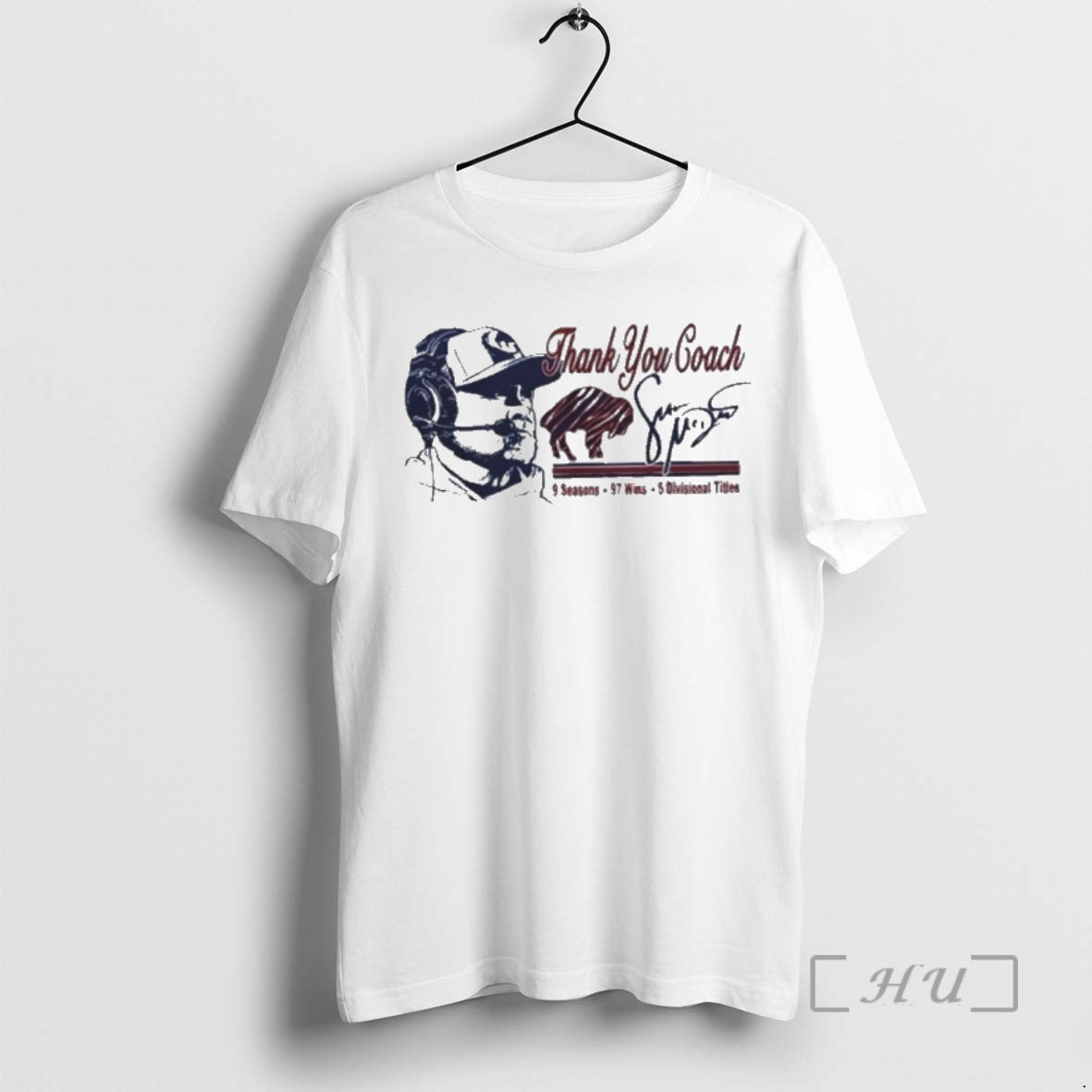 Trending Thank You Coach Sean Mcdermott 9 Seasons 97 Wins 5 Divisionals Titles Signature Premium T-Shirts, Hoodie, Sweatshirt