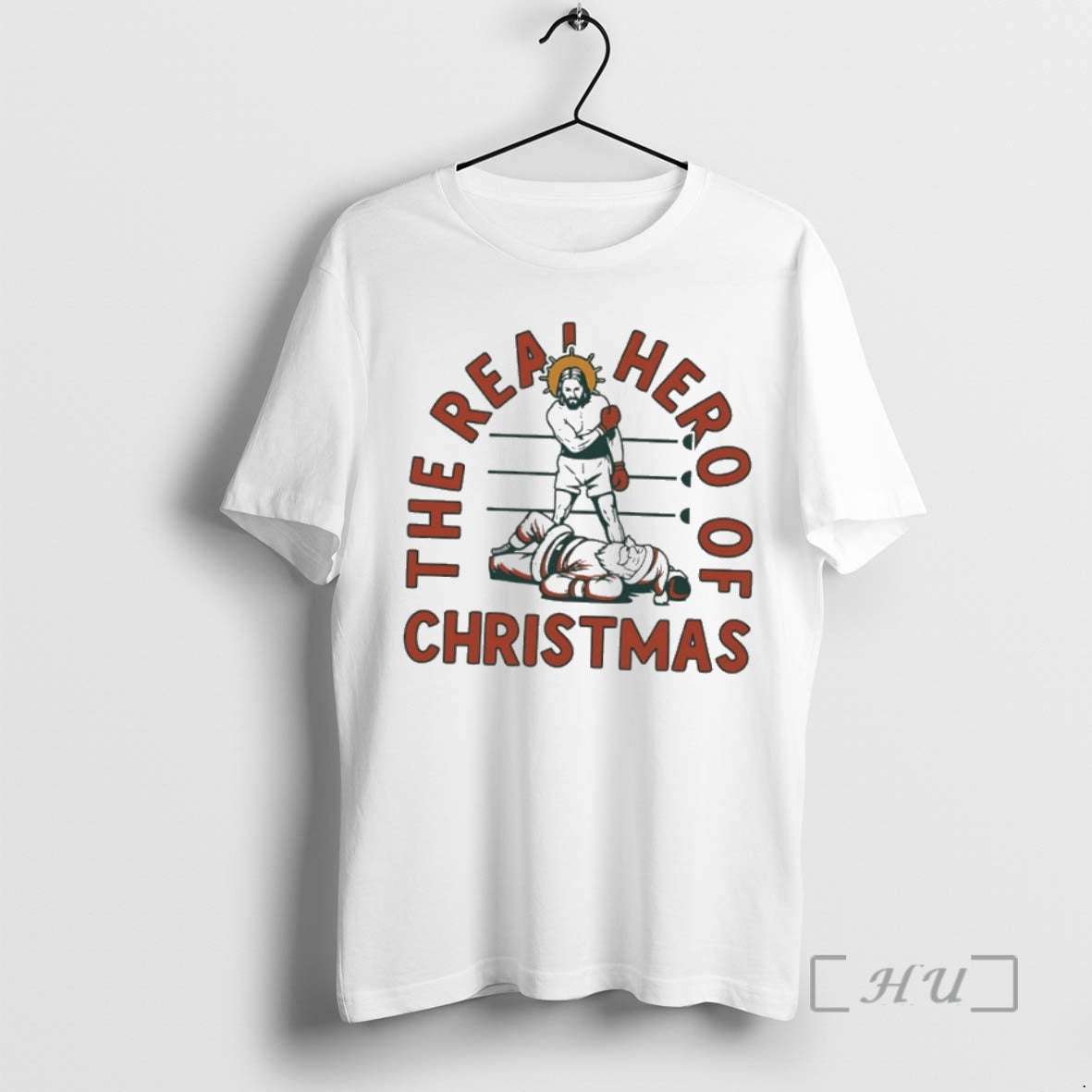 Trending The Real Hero Of Christmas Jesus Boxing T-Shirts, Hoodie, Sweatshirt | PrintMintTees.com