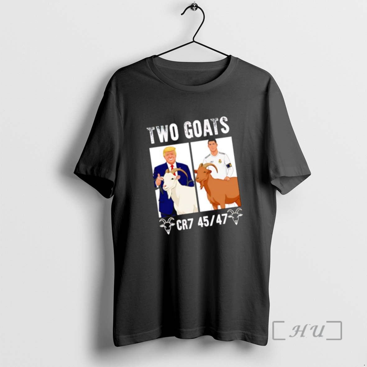 Trending Trump Ronaldo Two Goats Cr7 45 47 Meme T-Shirts, Hoodie, Sweatshirt | PrintMintTees.com