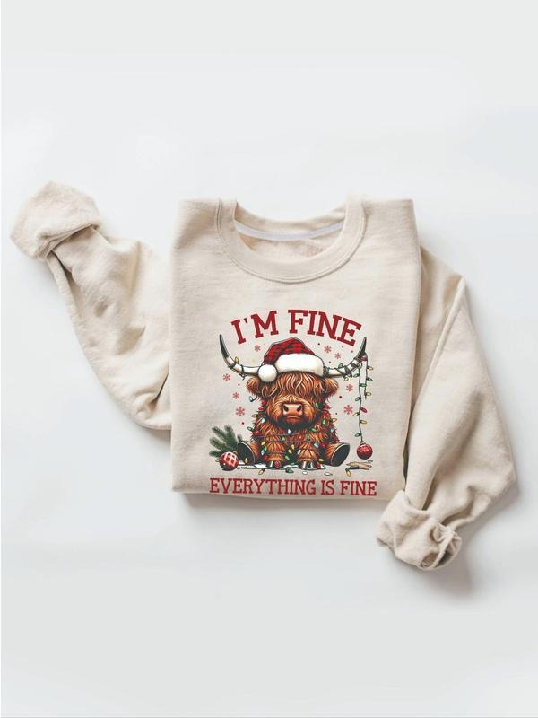 Trendy "Highland Cow, I'm Good" Christmas Sweatshirt, a crewneck sweatshirt with fun cow art. It's an ideal choice for...