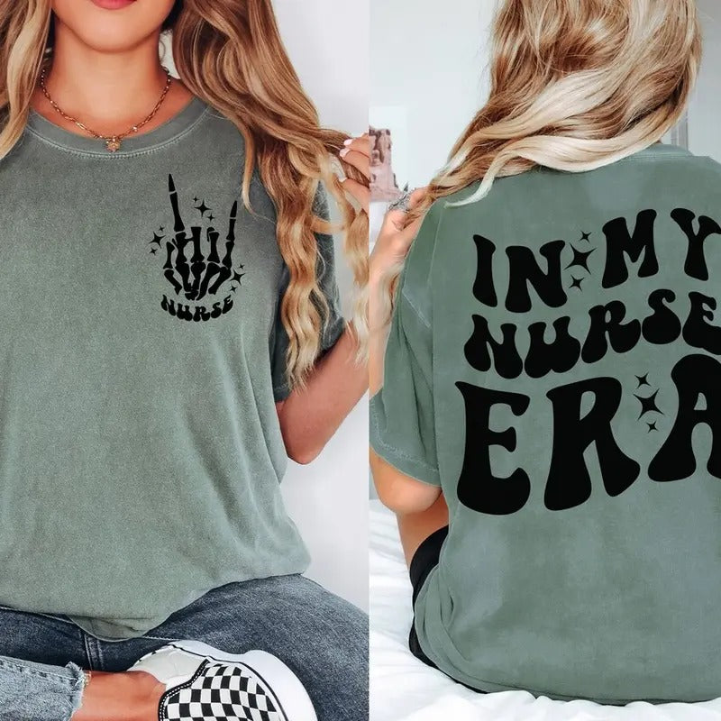 Trendy 'In My Nurse Era' shirt Hoodie Sweatshirt | PrintMintTees.com