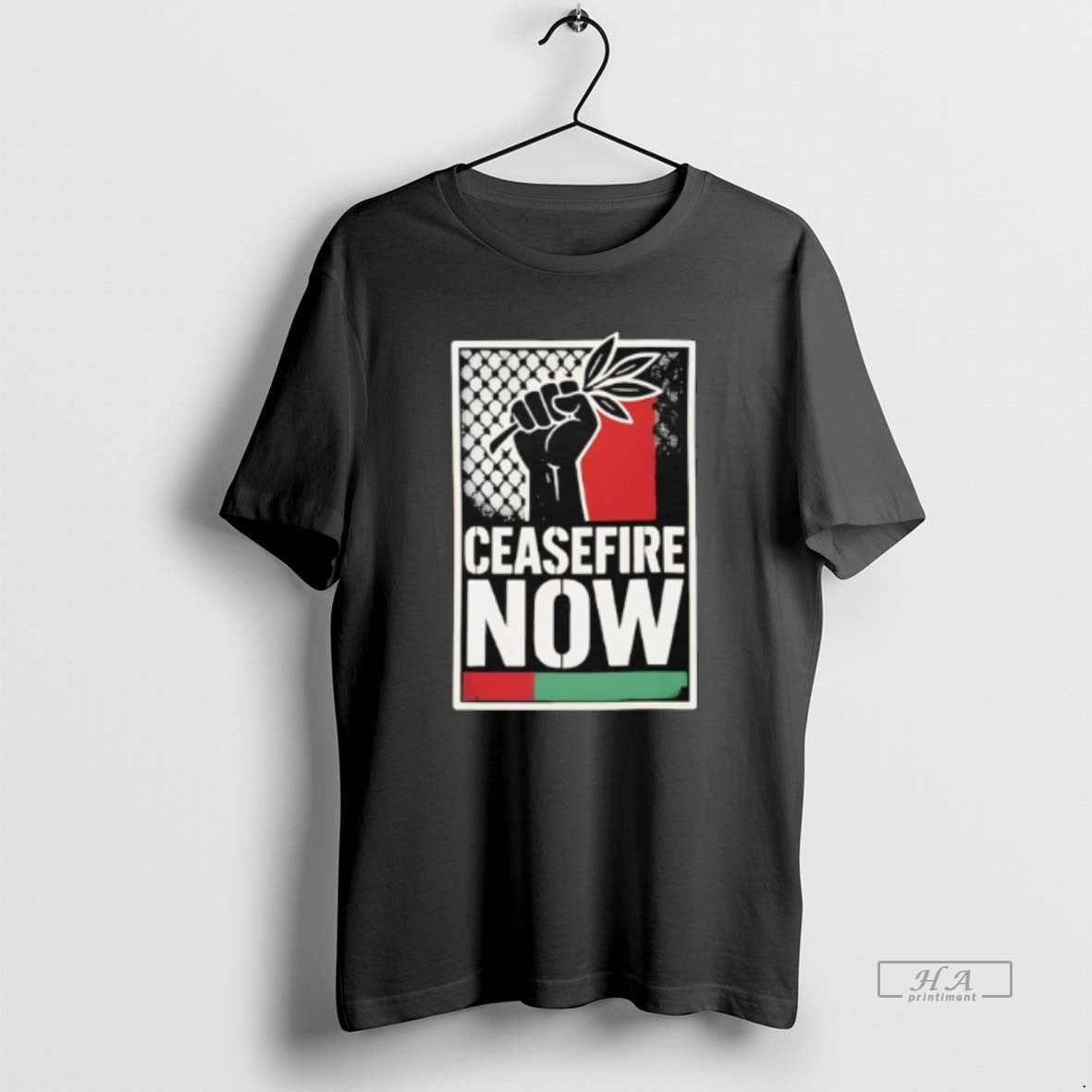 Trendy Ceasefire Now Pro Palestine Activist Fist With Olive Branch