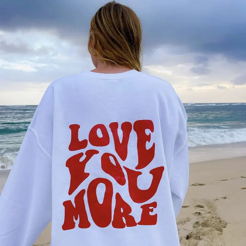 Trendy Hoodies for Women, Love You More Sweatshirt, Oversized Hoodie, Hoodies for Best Friends, Hoodies for Women Casual...
