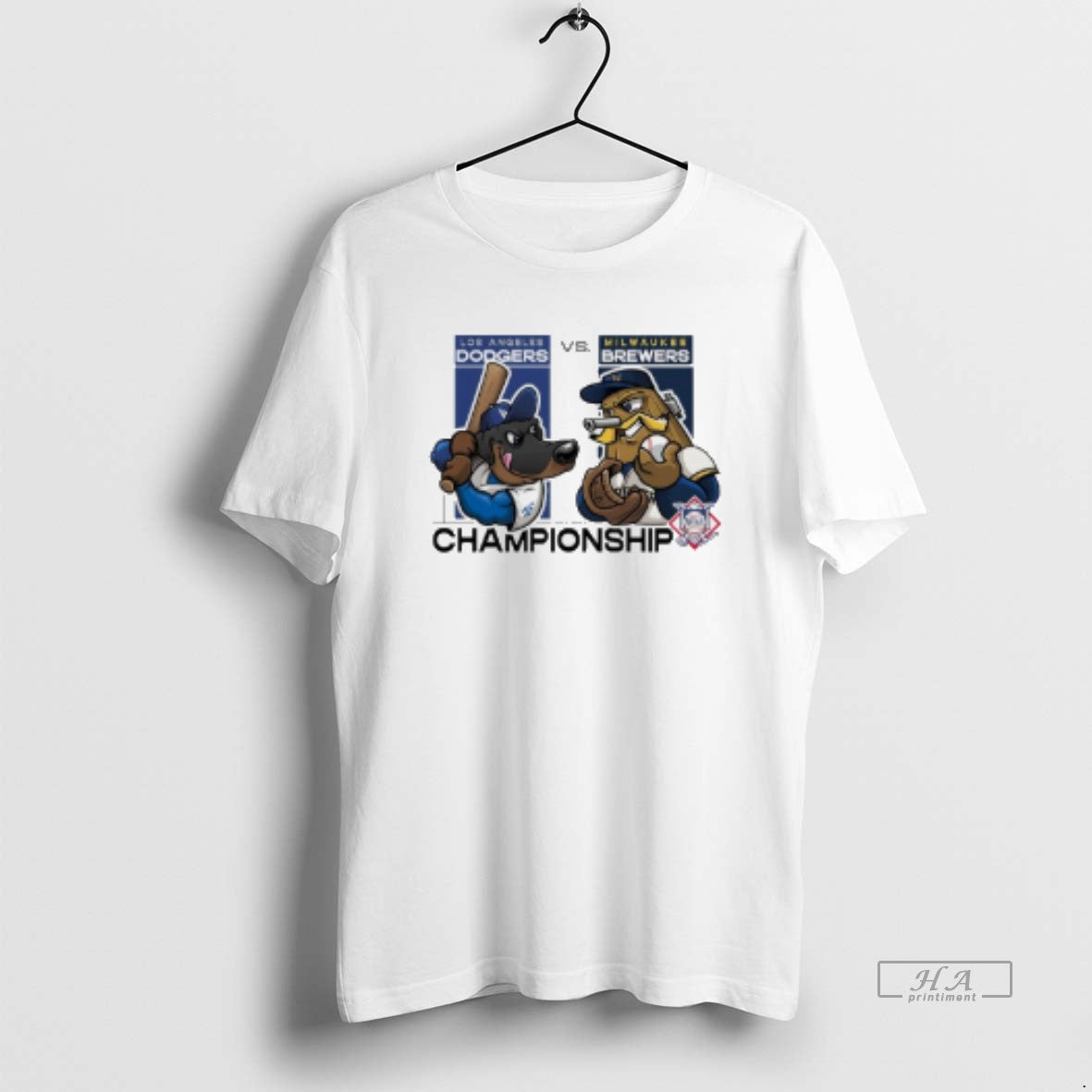 Trendy Los Angeles Dodgers Vs Milwaukee Brewers 2025 Mlb League Championship Series Mascot