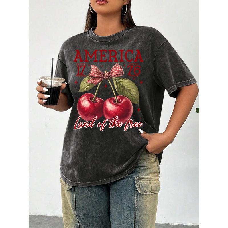 Trendy Washed T - Shirt: Retro - styled Patriotic Design with a Sweet Twist style 02 Hoodie Sweatshirt | PrintMintTees.com