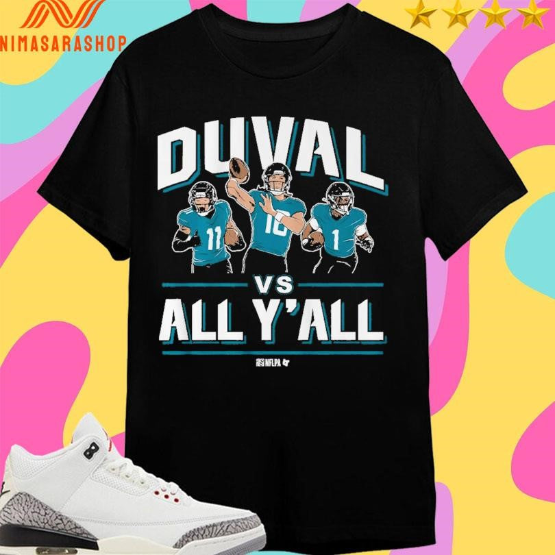 Trevor Lawrence, Travis Etienne And Parker Washington Duval Vs All Y’all Shirts