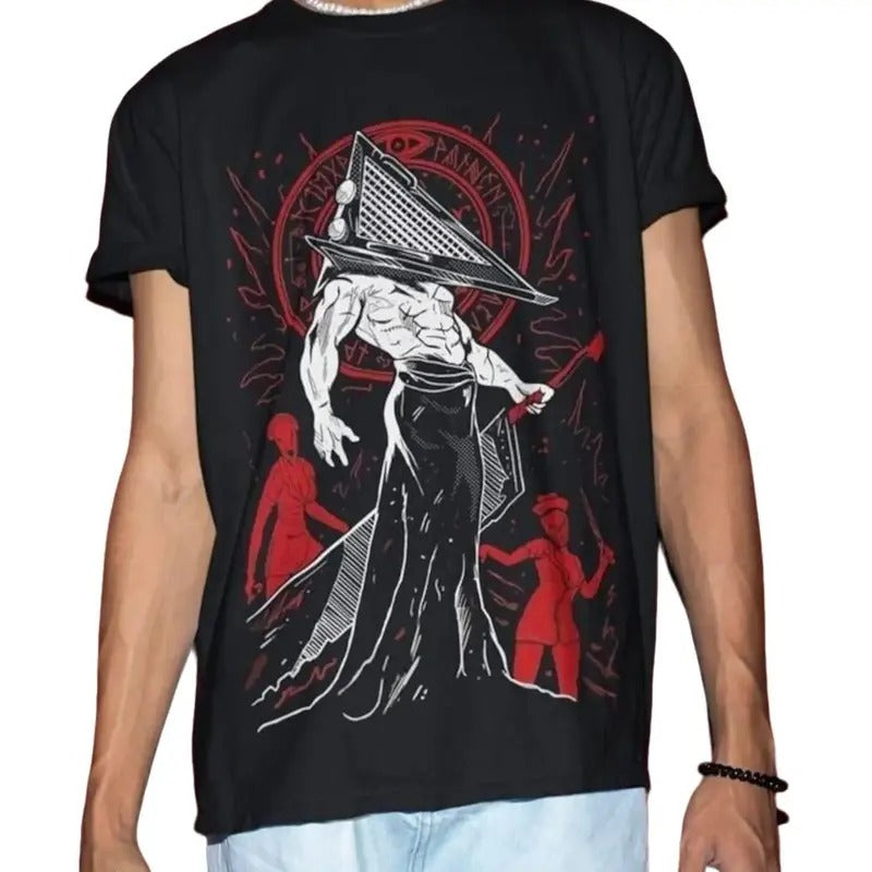 Triangle Head Silence Hill V2 Cotton Full Colors Full Sizes Shirt Hoodie Sweatshirt