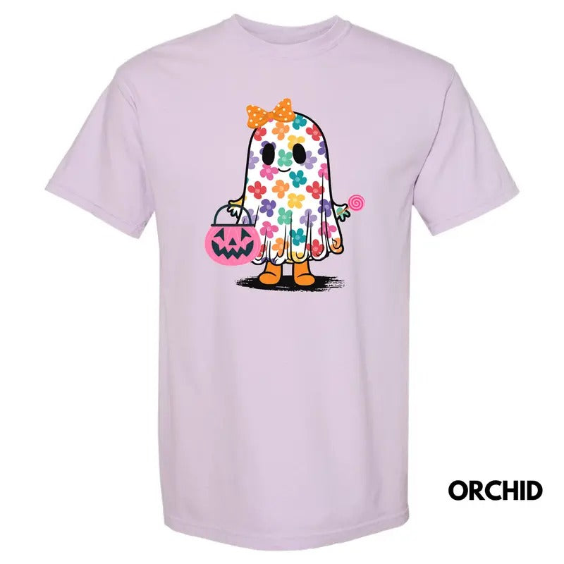 Trick Or Treat Ghost Comfort Colors T-Shirt 'NLB' Hoodie, Sweatshirt | PrintMintTees.com
