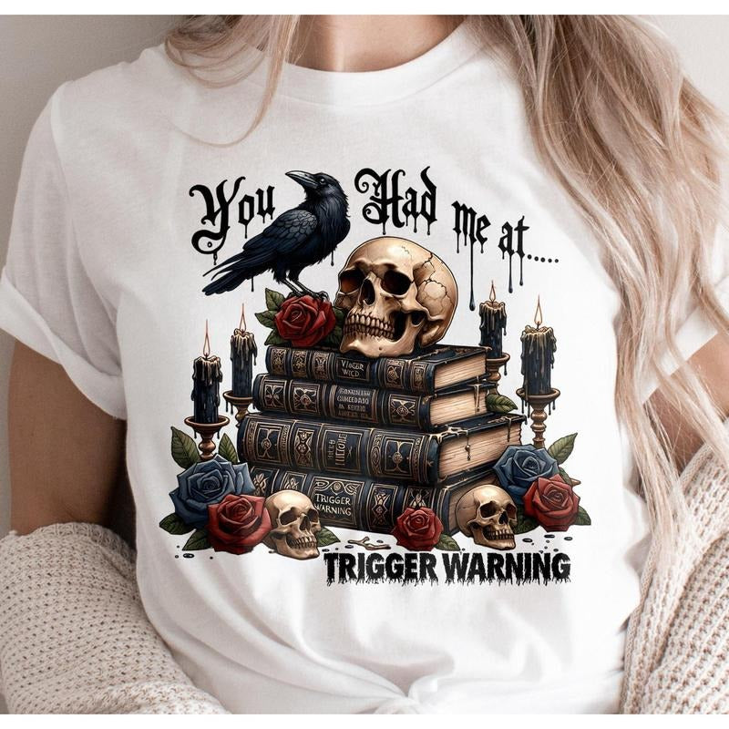 Trigger warning Shirt, Bad Book Club Digital Design, Romantasy Bookish Sublimation Download , Morally Grey Digital Hoodie...