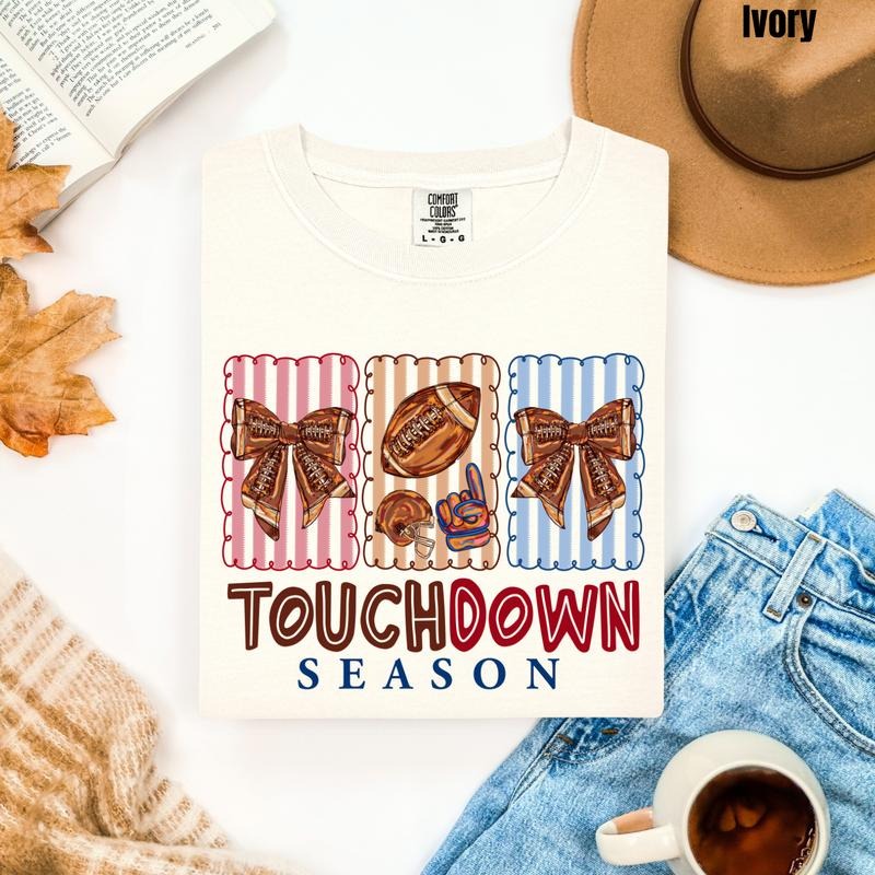 Trio Touchdown Season Comfort Colors T-Shirt 'NLB' Hoodie Sweatshirt | PrintMintTees.com