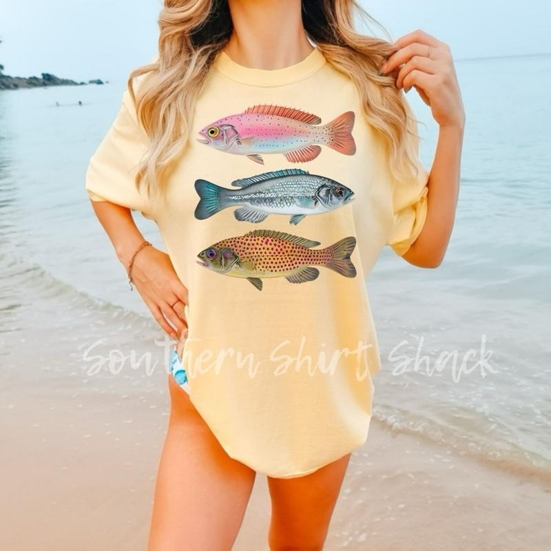 Trout Trio T shirt  | Banana comfort colors T shirt top | Fishing T shirt Hoodie Sweatshirt | PrintMintTees.com