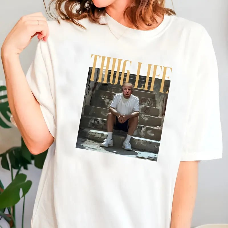 TruUmMp Mugshot Thuglife Shirt, Hot Trending Tee, Country Music Concert Gear, Unisex Relaxed Fit, Made in the USA Hoodie...