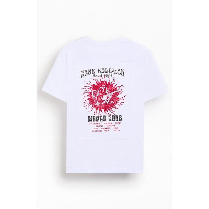 True Religion Men's Blazing Tour Applique T-Shirt - Multicolor Hoodie Sweatshirt | PrintMintTees.com