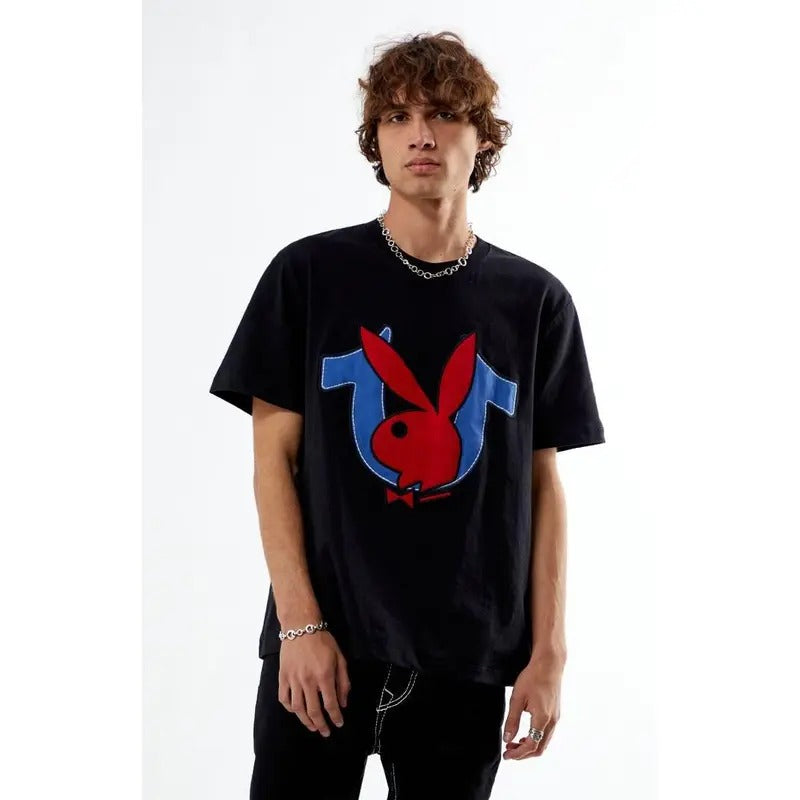 True Religion Men's x Playboy Applique Logo T-Shirt - Multicolor Hoodie, Sweatshirt | PrintMintTees.com