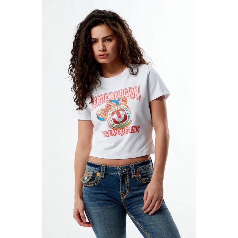 True Religion Women's Crystal Ring Baby T-Shirt Hoodie, Sweatshirt | PrintMintTees.com