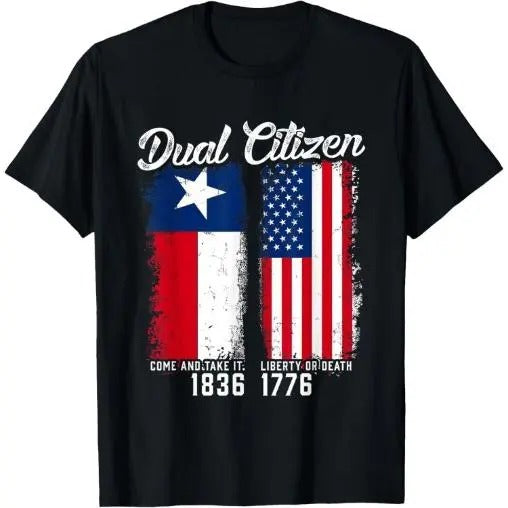 True Texan Dual Citizen Love Texas And America T-Shirt Made in USA Hoodie Sweatshirt | PrintMintTees.com