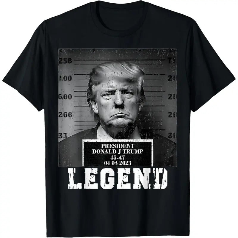Trump 2024 Mugshot President Legend T-Shirt made in usa Hoodie Sweatshirt | PrintMintTees.com