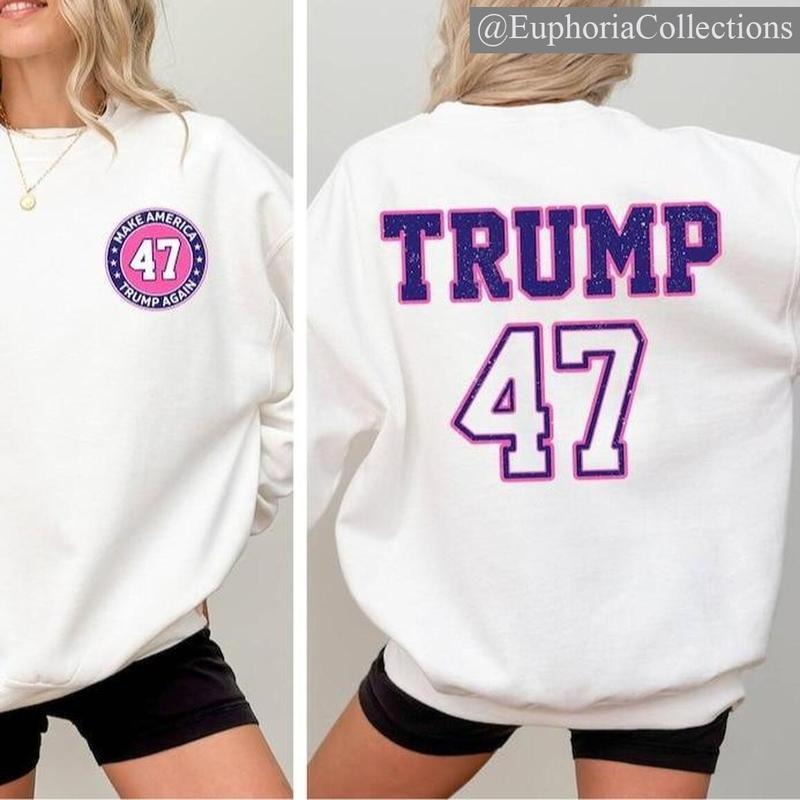 Trump 2024 Sweatshirt, Trump Support Shirt, Trump 47 47th President, Gift for Trump Supporter, Election 2024 , Retro Chic...