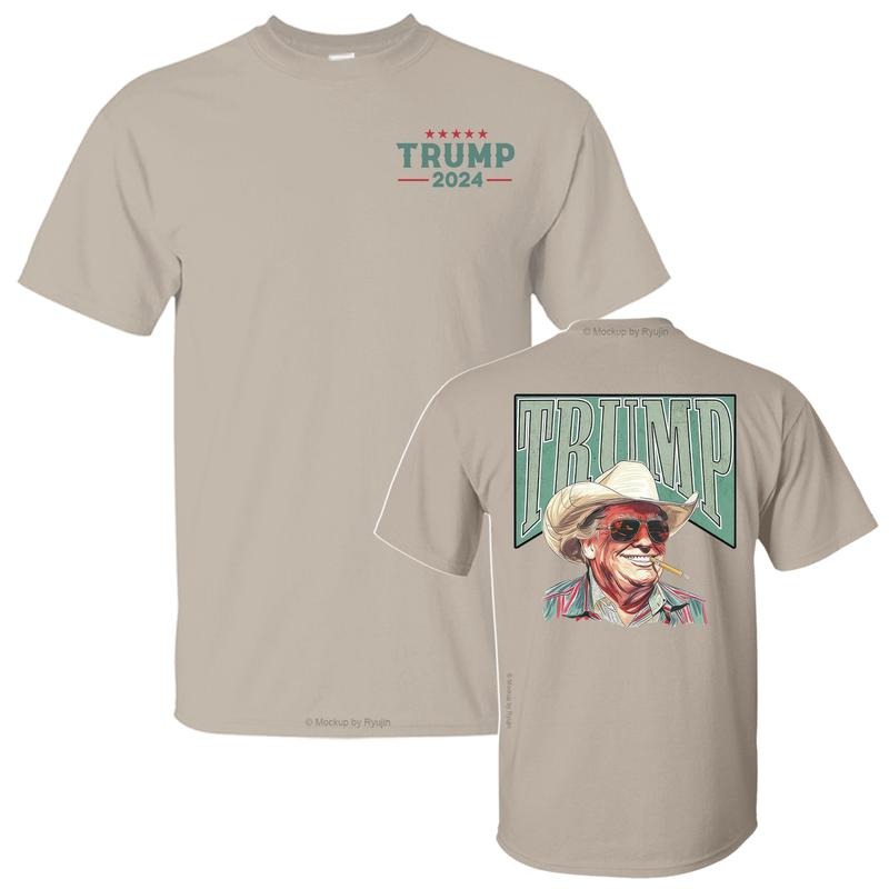 Trump Daddy Western Cowboy Shirt, Make America Great Again, Trump Supporters, 2 Sided Graphic Printed Unisex Classic...
