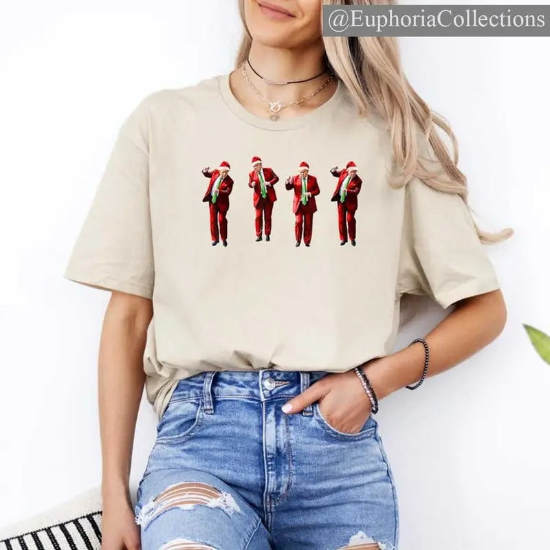 #Trump Dance Christmas Shirt, Funny Trump Tee, Christmas Republican T-Shirt, Christmas Santa #Trump Tee , Global Trending...