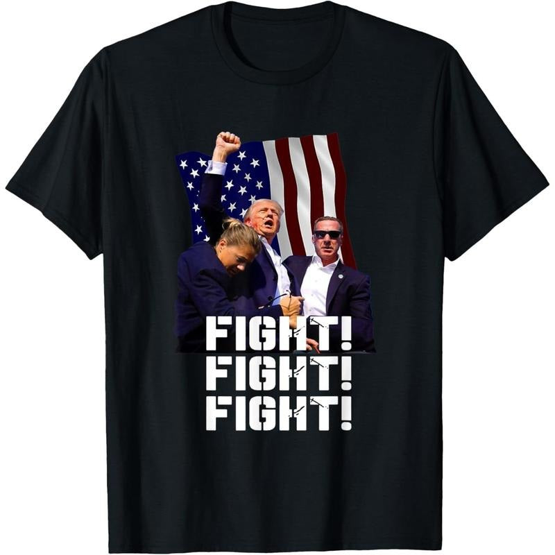 Trump Fight Fight Fight T-Shirt made in usa Hoodie Sweatshirt | PrintMintTees.com