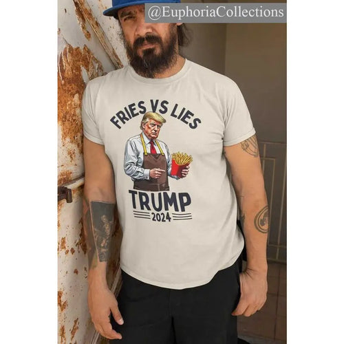 #Trump French Fries Shirt, Fries vs Lies Meme Cringe Funny Tee, President Election T-Shirt , Retro Chic Tee Hoodie Sweatshirt
