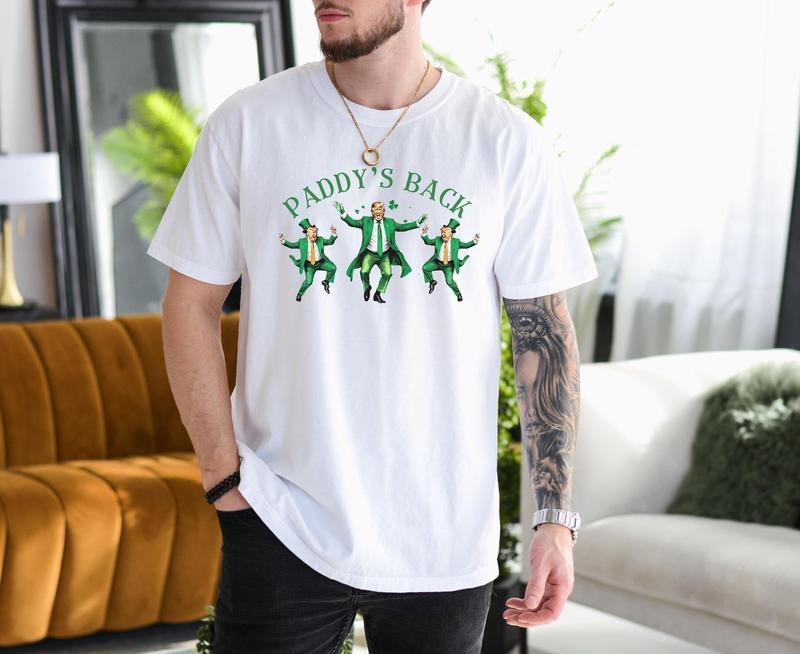 Trump Funny St Patricks Day Shirt St Pattys Day Dancing Trumptrump Shamrock Tshirtst Paddys Day Trump Drinking Tee Funny...