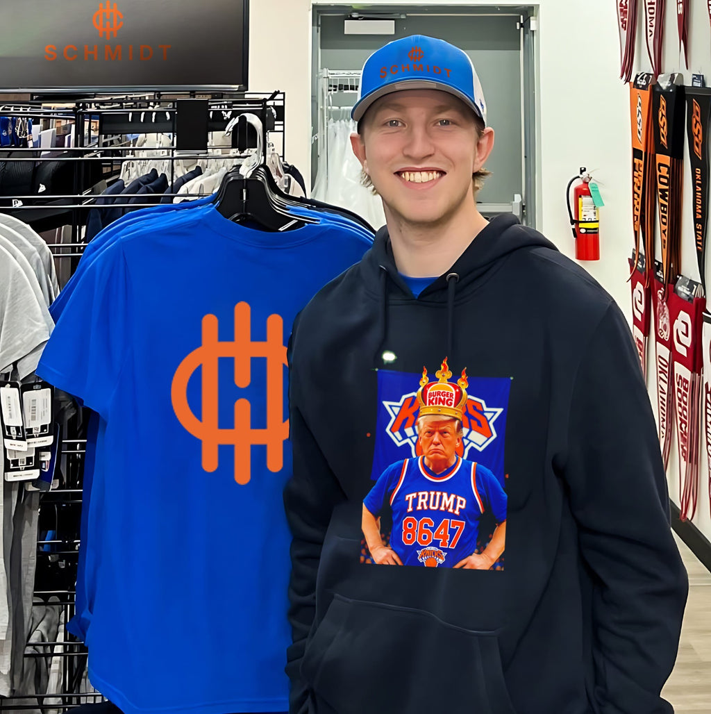 Trump New York Knicks 8647 Burger King shirt