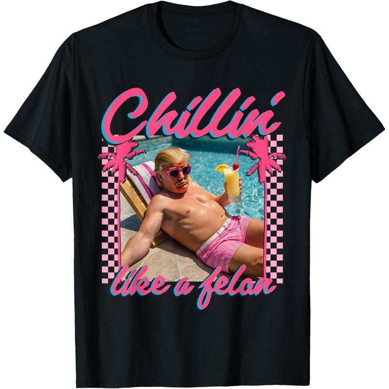 Trump Shirt Funny Chillin Like A Felon Trump 2024 T-Shirt made in usa Hoodie Sweatshirt | PrintMintTees.com