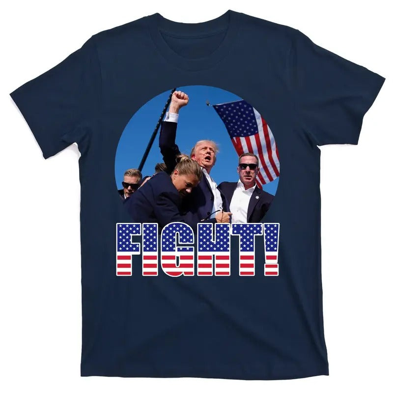 Trump Signals To Americans To Fight T-Shirt Hoodie Sweatshirt | PrintMintTees.com