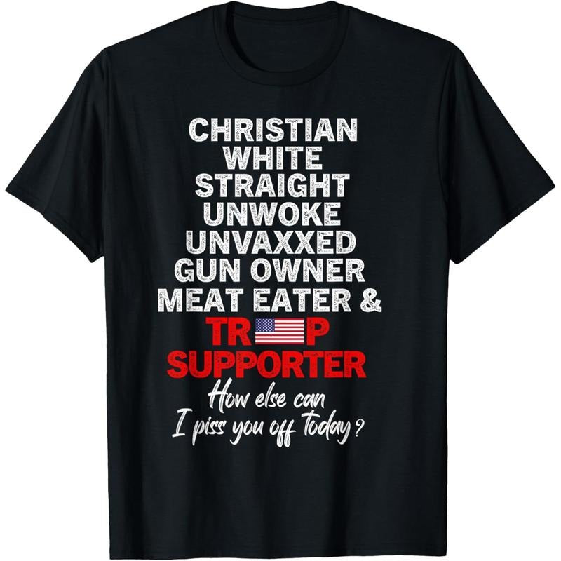 Trump Supporter Christian White Straight Unwoke Unvaxxed T-Shirt 5.59 Hoodie Sweatshirt | PrintMintTees.com