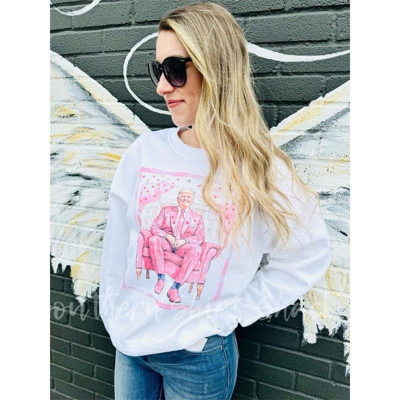 Trump Valentine Sweatshirt ~ White Shirt Hoodie | PrintMintTees.com