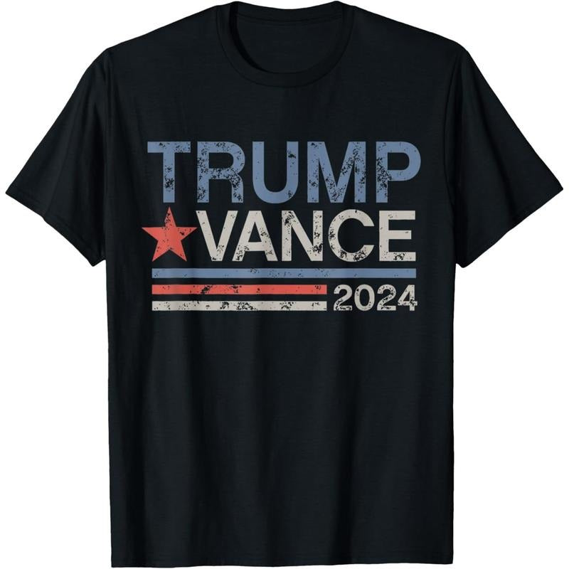 Trump Vance 2024 Retro Stripe Trump JD Vance T-Shirt made in usa Hoodie Sweatshirt | PrintMintTees.com