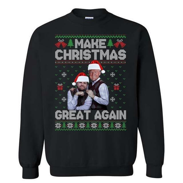 Trump Vance Step Brothers Ugly Make Great Again Shirt Xmas Casual Cotton Tops T-Shirts, Hoodie, Sweatshirt