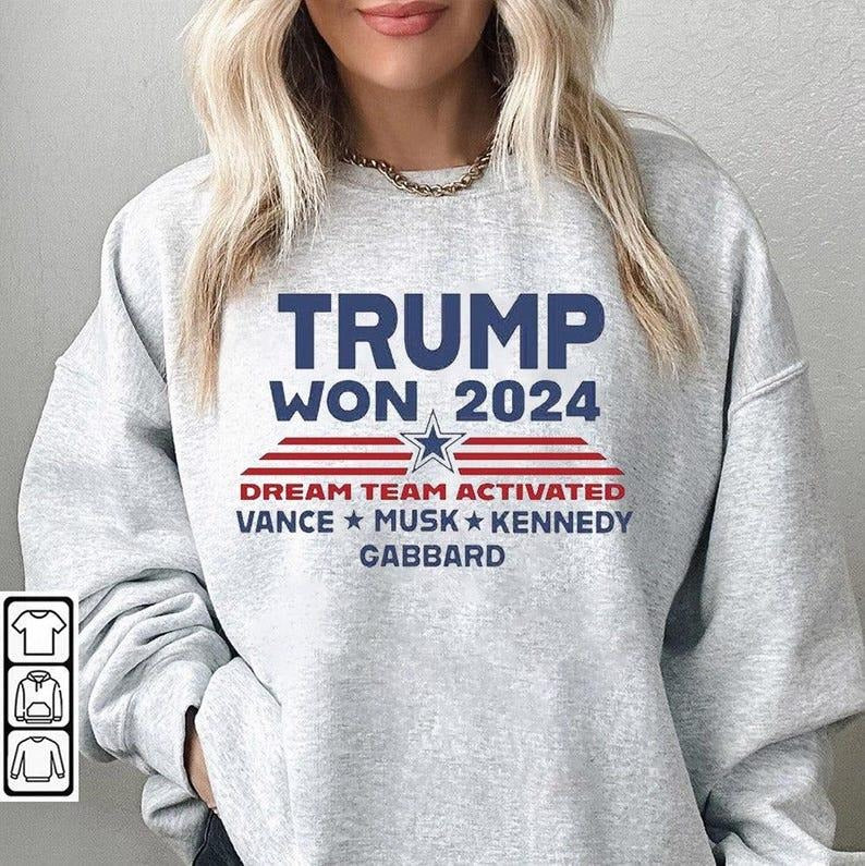 Trump Won 2024 Dream Team Activated sweatshirt, sweatshirt, Hoodie And Tanktop, Trump Won sweatshirt Shirt