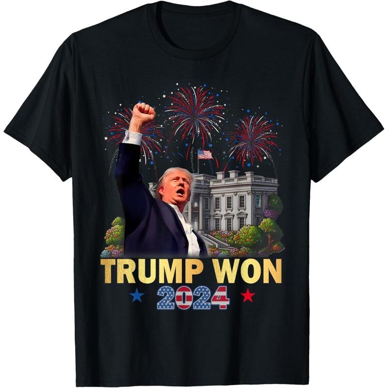 Trump Won 2024 President 47th Of White House Donald Trump T-Shirt made in usa Hoodie Sweatshirt | PrintMintTees.com