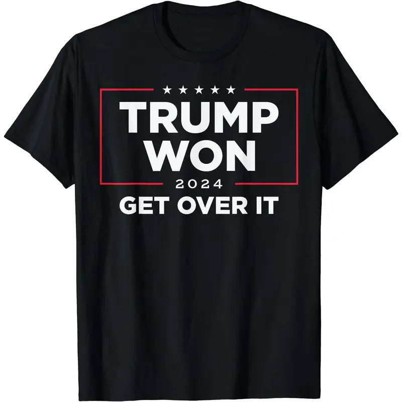 Trump Won Get Over It 2024 T-Shirt, Size S-5XL Hoodie Sweatshirt | PrintMintTees.com