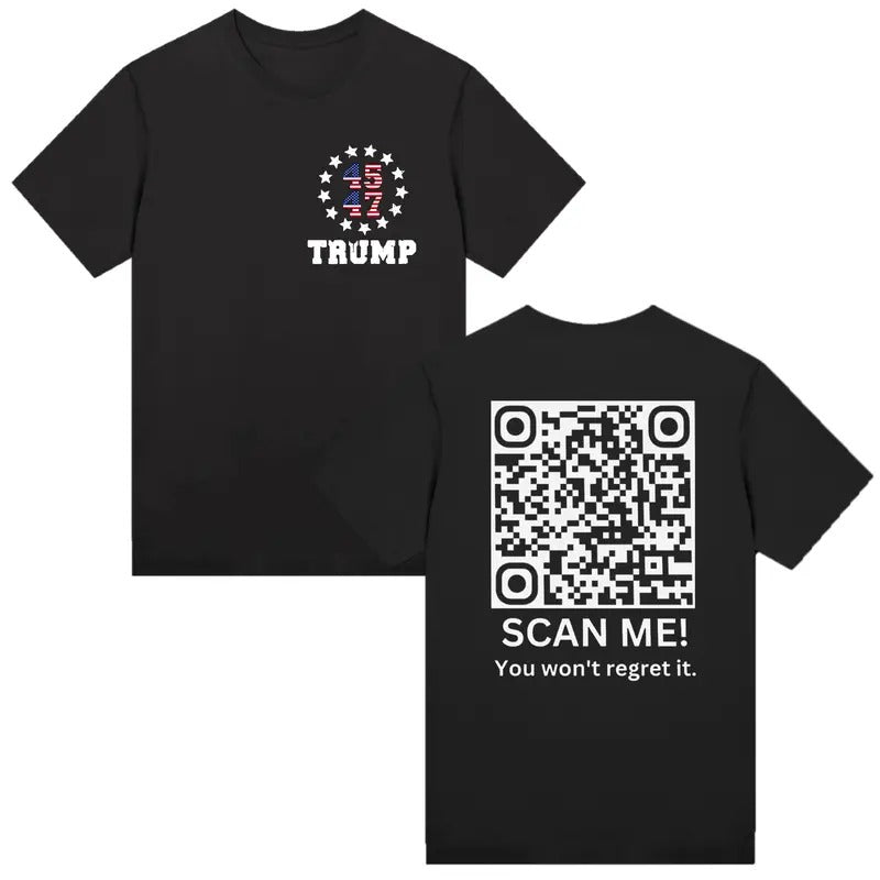 Trump YMCA QR Code Dance Shirt, Trump 2024 Shirt, Trump Vance 45 47 Shirt for Men Women Two Sides MAGAstyle{n002}2 Hoodie...