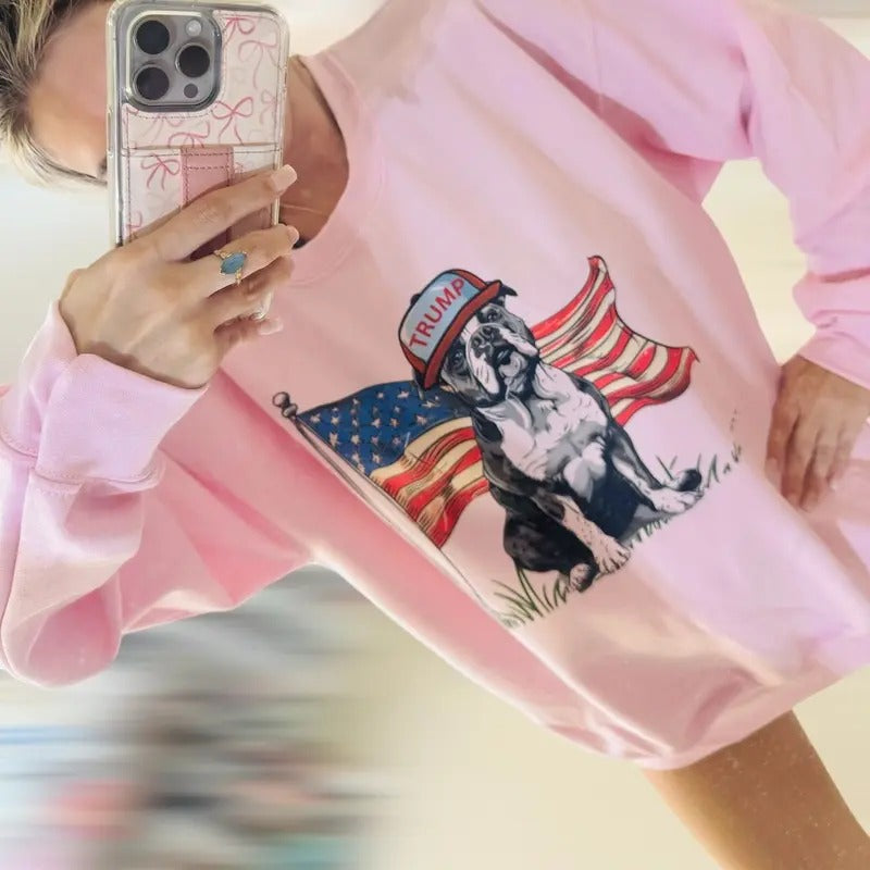 Trump bull dog Sweatshirt Shirt Hoodie | PrintMintTees.com