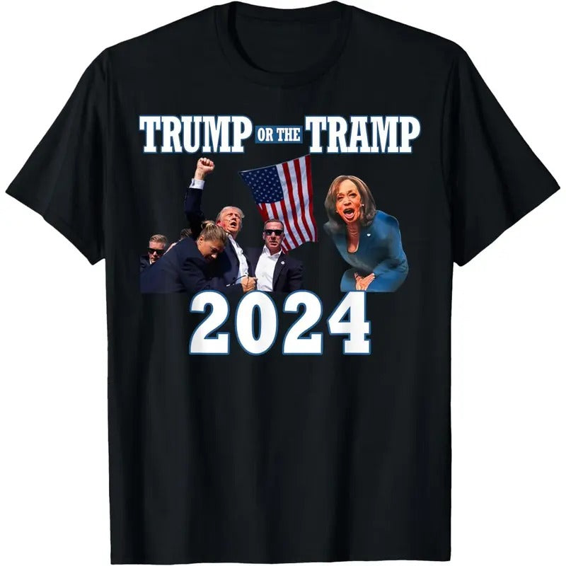 Trump or the Tramp 2024 Vote For Trump Trump Vance 2024 T-Shirt made in usa Hoodie Sweatshirt | PrintMintTees.com