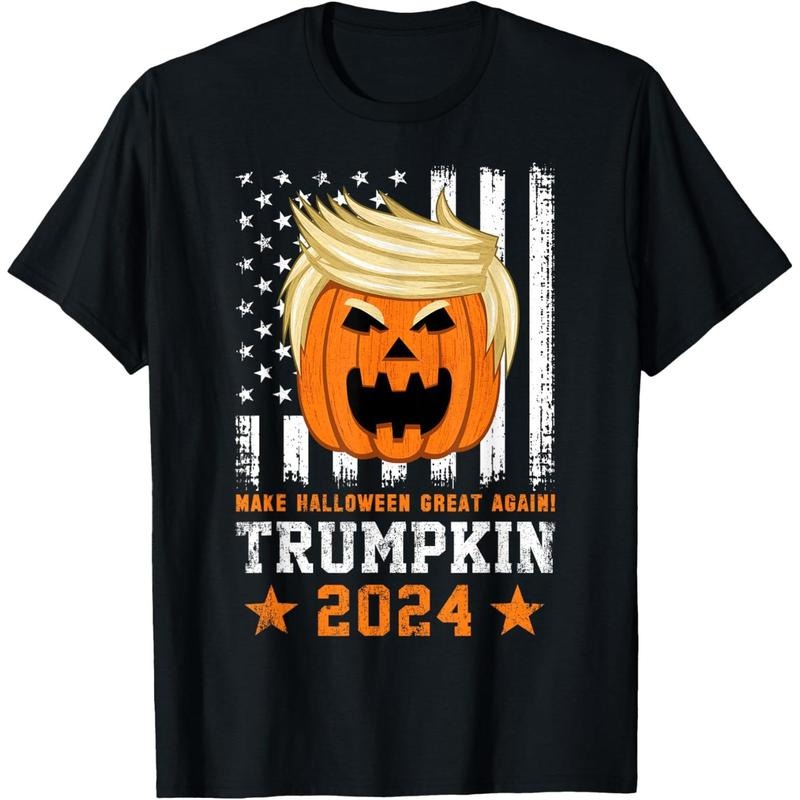 Trumpkin 2024 USA Make Halloween Great Again Funny Trump T-Shirt made in usa Hoodie Sweatshirt | PrintMintTees.com