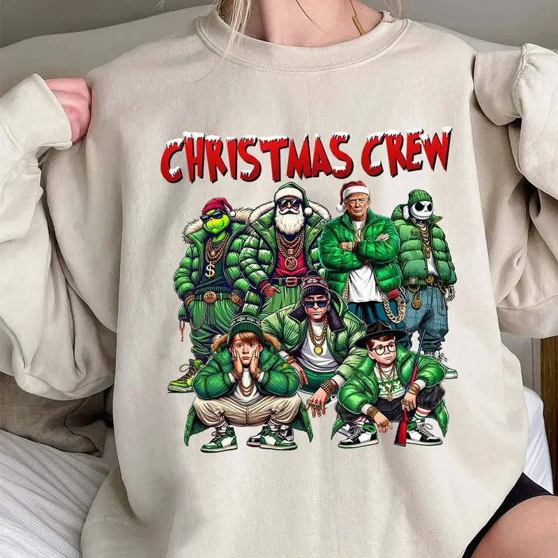 Truump Christmas Crew Shirt, Christmas Movies Shirt, Xmas Graphic Tee Comfort Cotton Fabric Top Hoodie Sweatshirt