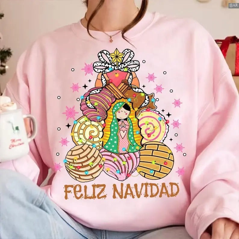 It's Abuelita and Pan Dulce Season Sweatshirt/Hoodie/Tshirt, Coquette Mexican Christmas, Tis The Season, Retro Crewneck,...