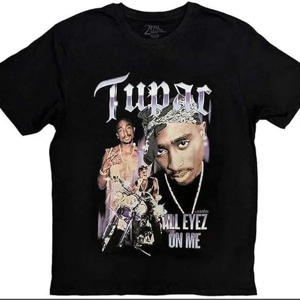 Tupac T Shirt 2Pac All Eyez Blue Homage Official Hoodie Sweatshirt | PrintMintTees.com