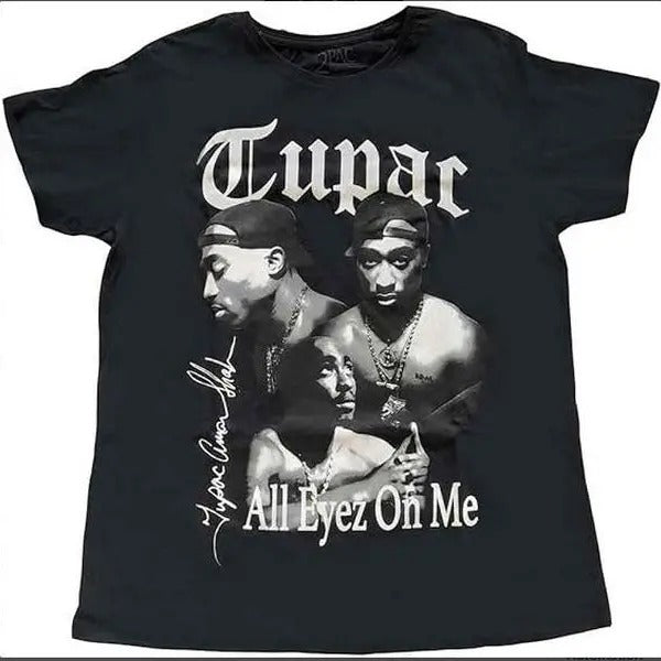 Tupac T Shirt 2Pac All Eyez On Me Logo Official Womens Boyfriend Fit Hoodie Sweatshirt | PrintMintTees.com