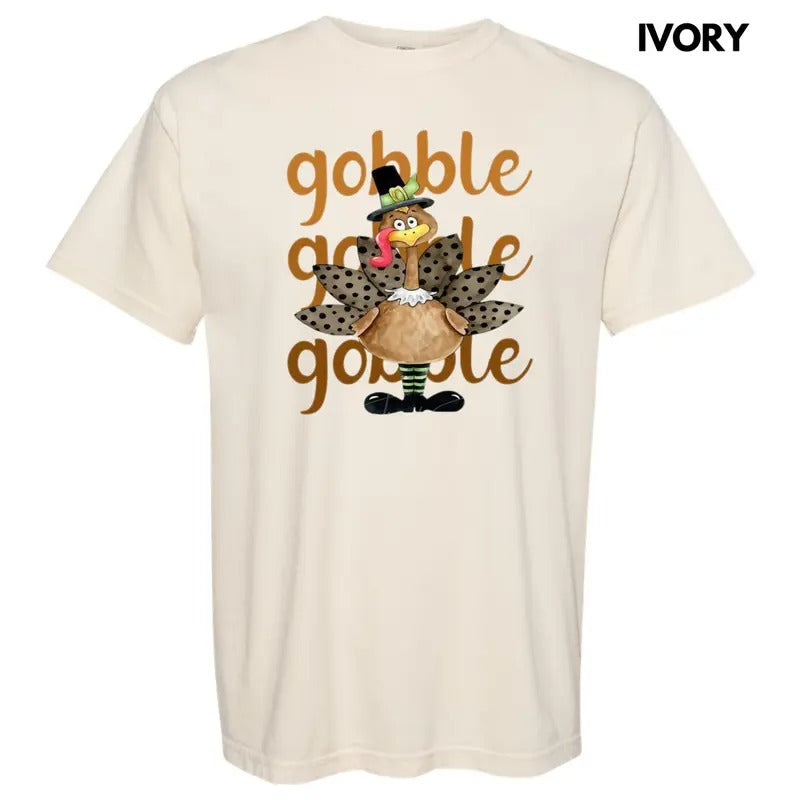 Turkey Gobble Gobble Comfort Colors T-Shirt Hoodie, Sweatshirt | PrintMintTees.com