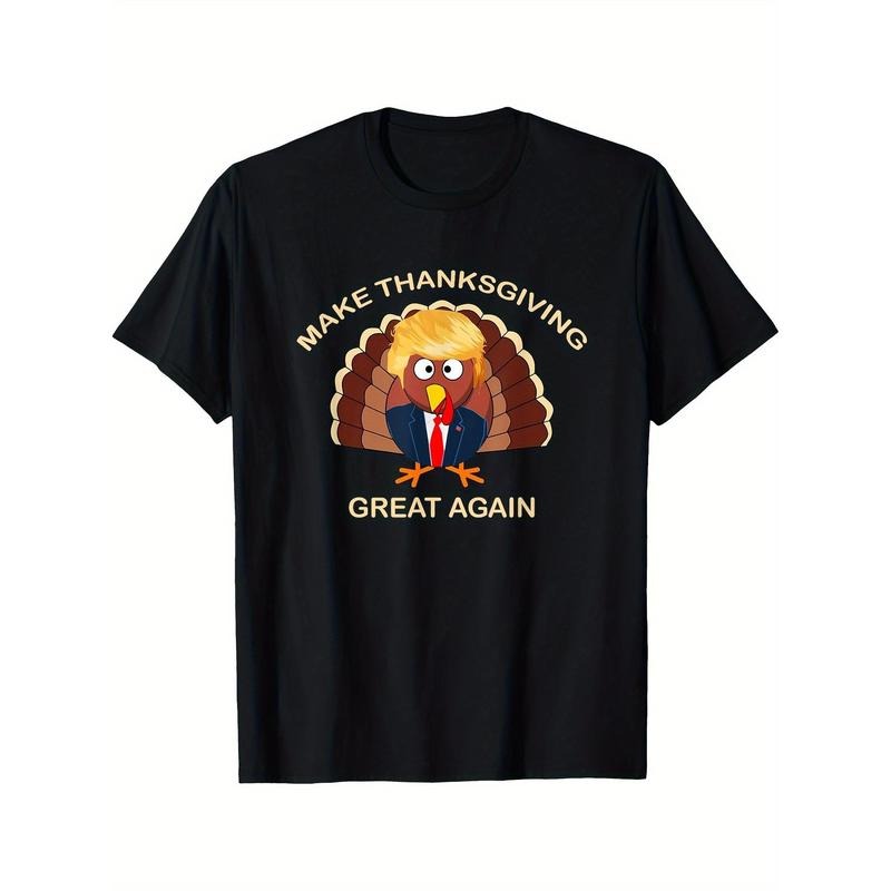 Turkey Trump Make Thanksgiving Great Again T-shirt T-Shirt Comfortable, Printed, Stylish 220g made in usa Hoodie Sweatshirt